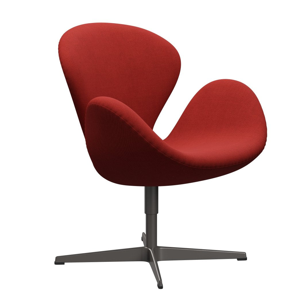 [product_category]-Fritz Hansen Swan Lounge Chair, Warm Graphite/Rime Light Red/Dark Red-Fritz Hansen-3320-RIM551-WGBASE-FRI-2