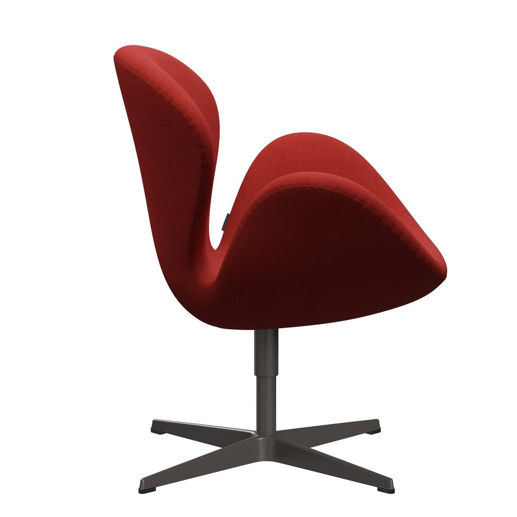 [product_category]-Fritz Hansen Swan Lounge Chair, Warm Graphite/Rime Light Red/Dark Red-Fritz Hansen-3320-RIM551-WGBASE-FRI-3