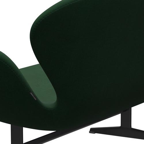 [product_category]-Fritz Hansen Swan Sofa 2 Seater, Black Lacquered/Canvas Grass Green-Fritz Hansen-3321-CA0946-BLLA-FRI-5