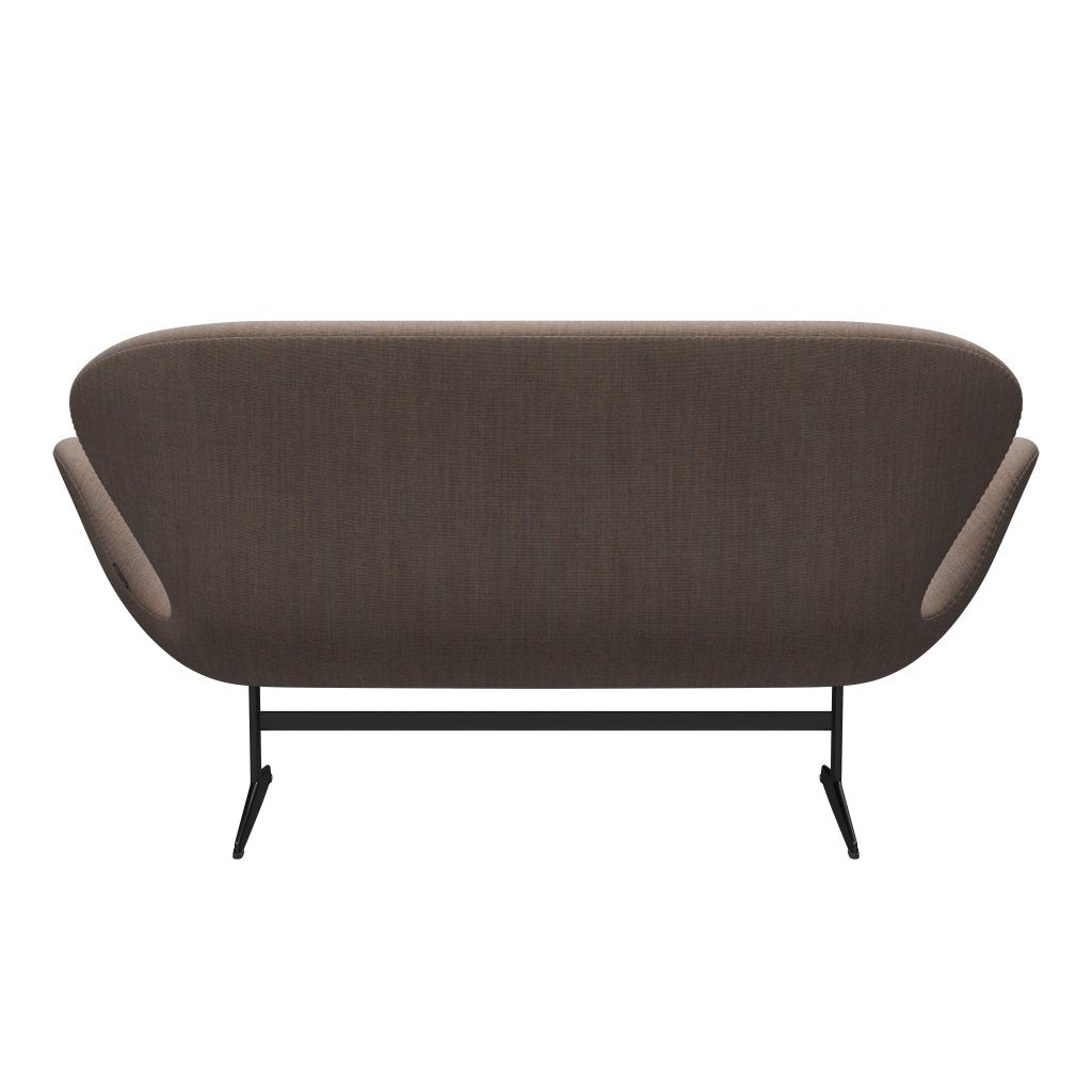 [product_category]-Fritz Hansen Swan Sofa 2 Seater, Black Lacquered/Canvas Grey Sand-Fritz Hansen-3321-CA0244-BLLA-FRI-4