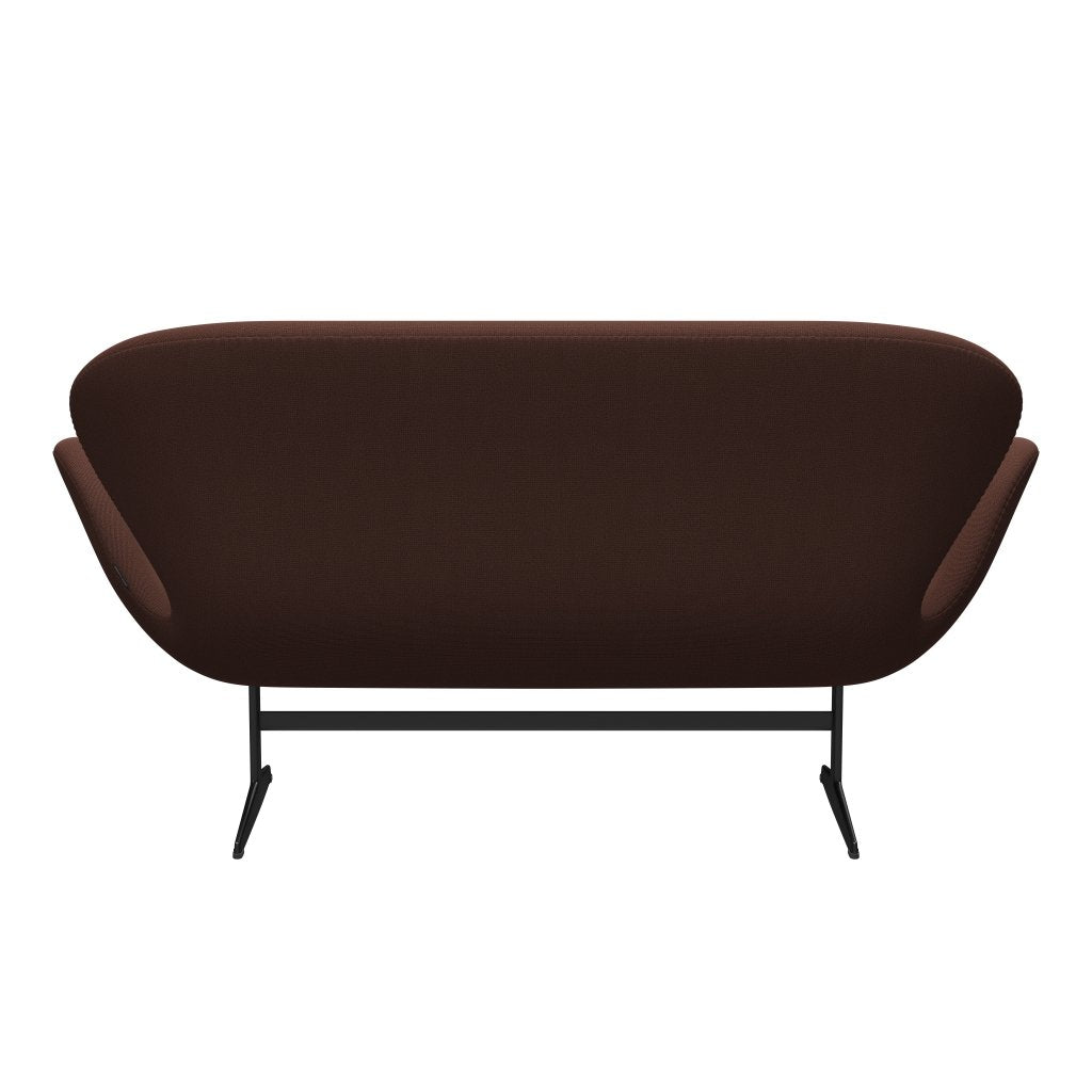 [product_category]-Fritz Hansen Swan Sofa 2 Seater, Black Lacquered/Capture Brown/Light Pink-Fritz Hansen-3321-CP7301-BLLA-FRI-4