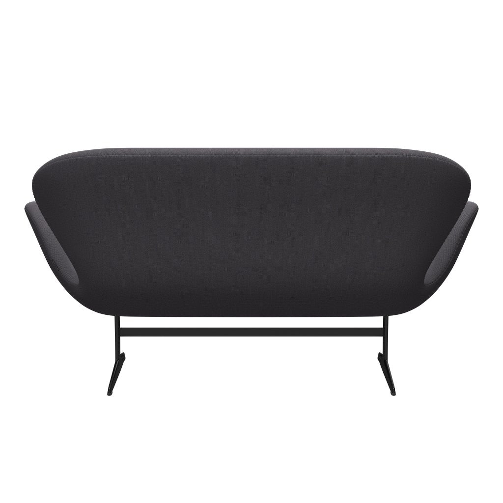 [product_category]-Fritz Hansen Swan Sofa 2 Seater, Black Lacquered/Capture Dark Grey-Fritz Hansen-3321-CP4601-BLLA-FRI-4