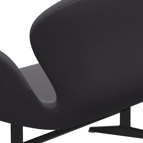 [product_category]-Fritz Hansen Swan Sofa 2 Seater, Black Lacquered/Capture Dark Grey-Fritz Hansen-3321-CP4601-BLLA-FRI-5