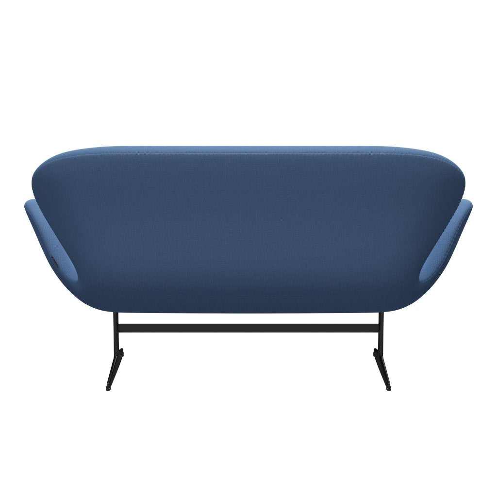 [product_category]-Fritz Hansen Swan Sofa 2 Seater, Black Lacquered/Capture Instant Blue-Fritz Hansen-3321-CP5002-BLLA-FRI-4