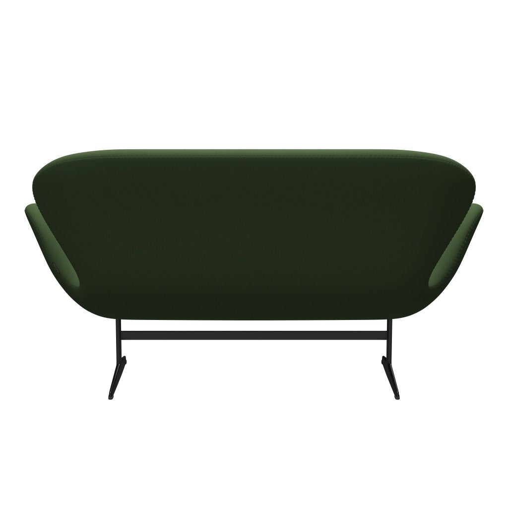 [product_category]-Fritz Hansen Swan Sofa 2 Seater, Black Lacquered/Capture Moss Green-Fritz Hansen-3321-CP6501-BLLA-FRI-4