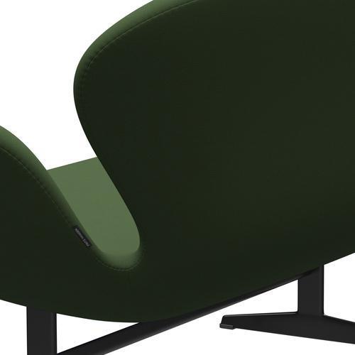 [product_category]-Fritz Hansen Swan Sofa 2 Seater, Black Lacquered/Capture Moss Green-Fritz Hansen-3321-CP6501-BLLA-FRI-5