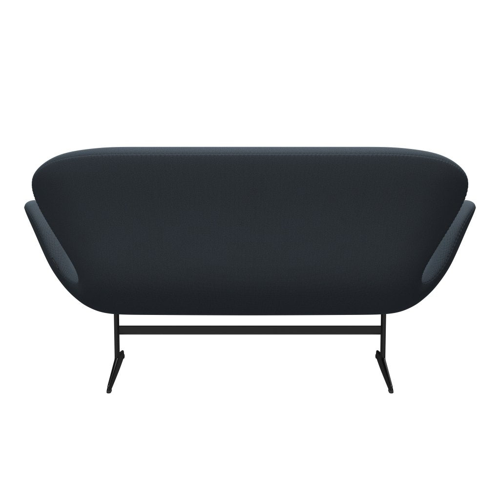 [product_category]-Fritz Hansen Swan Sofa 2 Seater, Black Lacquered/Capture Petrol Blue-Fritz Hansen-3321-CP6602-BLLA-FRI-4