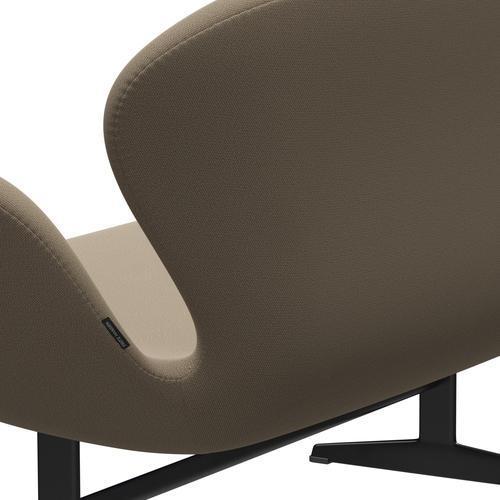 [product_category]-Fritz Hansen Swan Sofa 2 Seater, Black Lacquered/Capture Sand-Fritz Hansen-3321-CP6101-BLLA-FRI-5