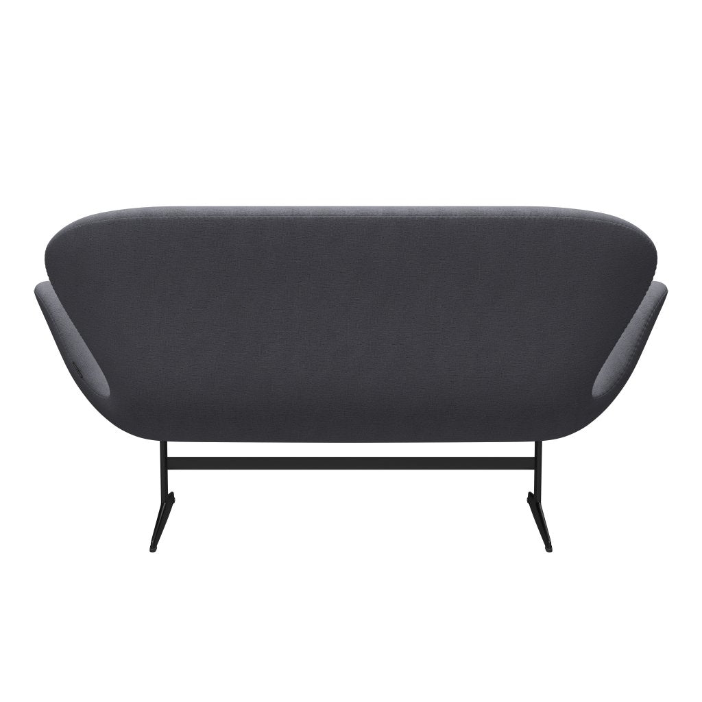 [product_category]-Fritz Hansen Swan Sofa 2 Seater, Black Lacquered/Christianshavn Light Grey-Fritz Hansen-3321-CH1171-BLLA-FRI-4
