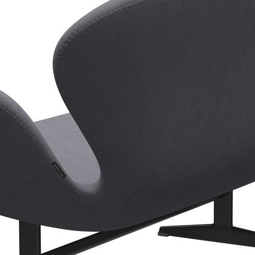 [product_category]-Fritz Hansen Swan Sofa 2 Seater, Black Lacquered/Christianshavn Light Grey-Fritz Hansen-3321-CH1171-BLLA-FRI-5