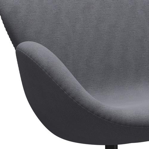 [product_category]-Fritz Hansen Swan Sofa 2 Seater, Black Lacquered/Christianshavn Light Grey-Fritz Hansen-3321-CH1171-BLLA-FRI-7
