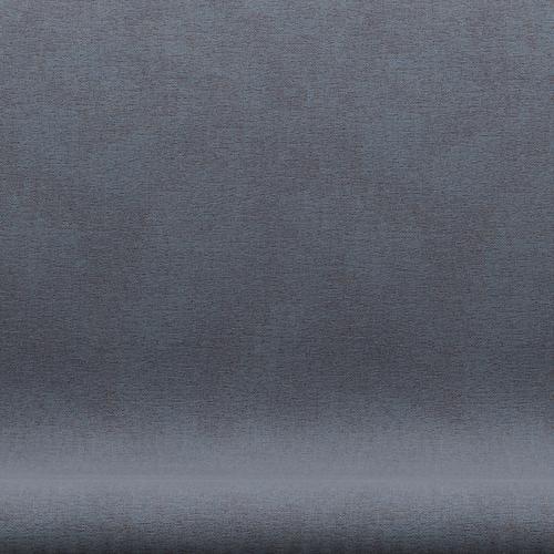 [product_category]-Fritz Hansen Swan Sofa 2 Seater, Black Lacquered/Christianshavn Orange/Blue-Fritz Hansen-3321-CH1150-BLLA-FRI-6