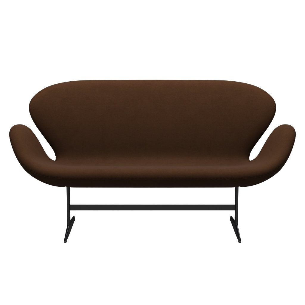 [product_category]-Fritz Hansen Swan Sofa 2 Seater, Black Lacquered/Comfort Beige (00010)-Fritz Hansen-3321-C00010-BLLA-FRI-1