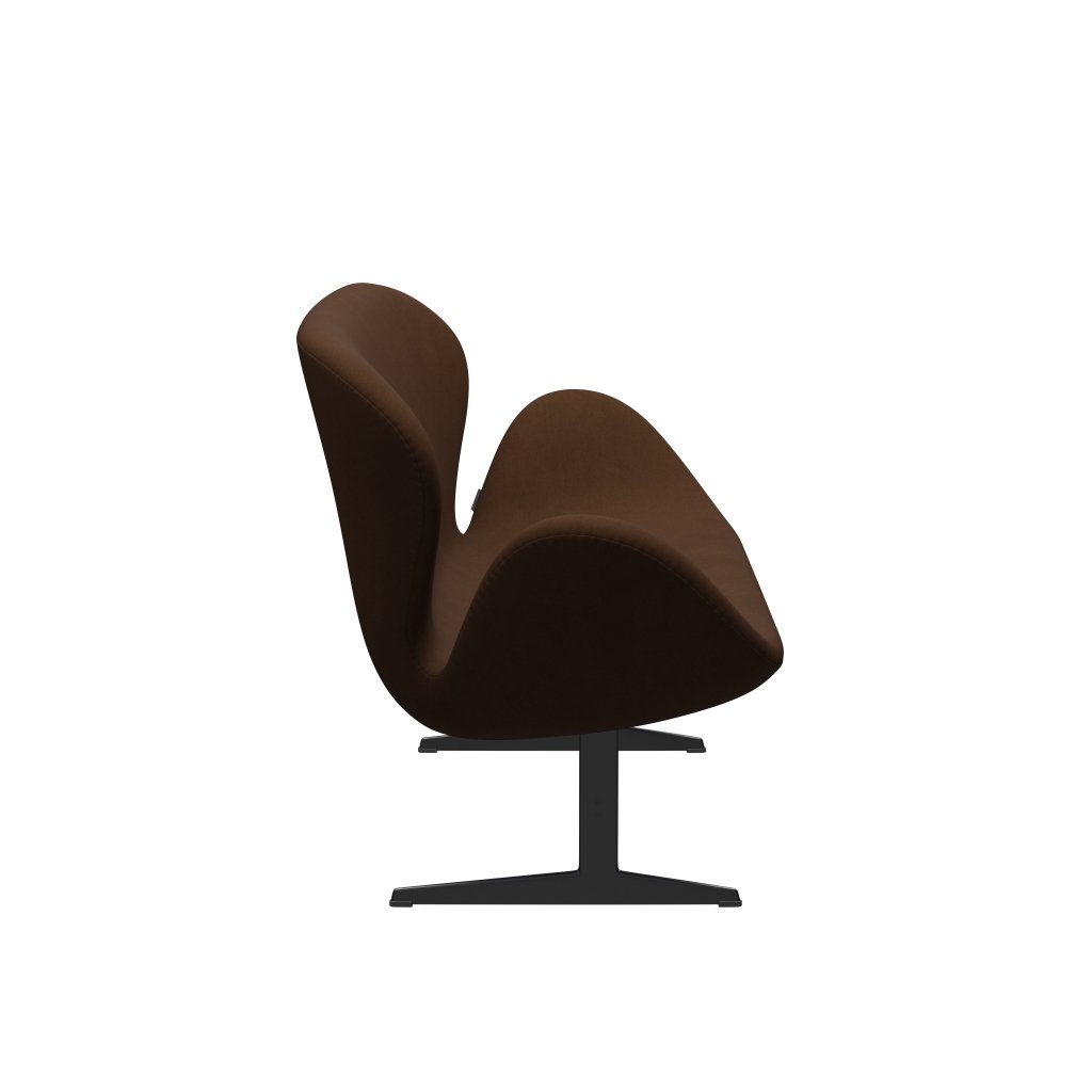 [product_category]-Fritz Hansen Swan Sofa 2 Seater, Black Lacquered/Comfort Beige (00010)-Fritz Hansen-3321-C00010-BLLA-FRI-3