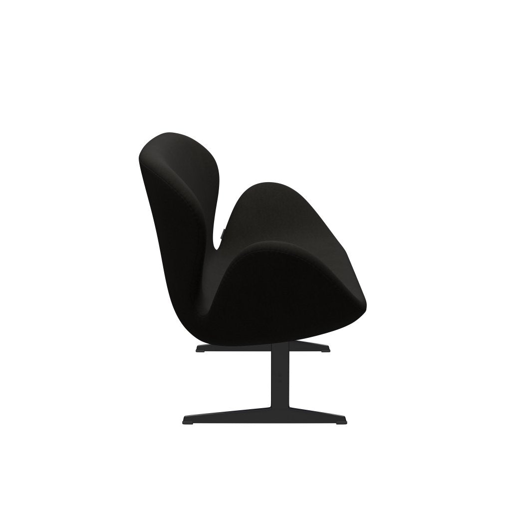 [product_category]-Fritz Hansen Swan Sofa 2 Seater, Black Lacquered/Comfort Black (61013)-Fritz Hansen-3321-C61013-BLLA-FRI-3