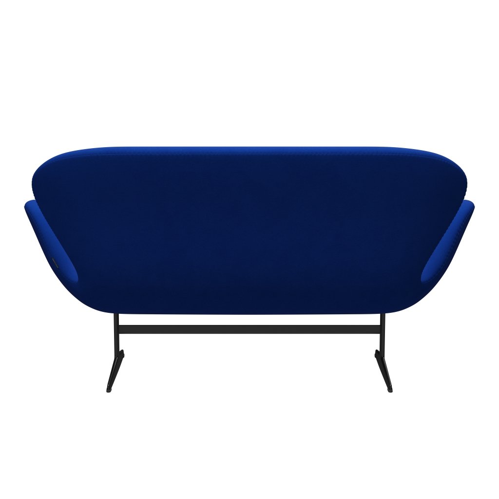[product_category]-Fritz Hansen Swan Sofa 2 Seater, Black Lacquered/Comfort Blue (00035)-Fritz Hansen-3321-C00035-BLLA-FRI-4