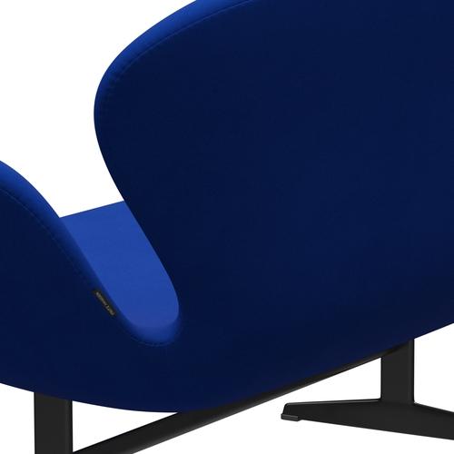 [product_category]-Fritz Hansen Swan Sofa 2 Seater, Black Lacquered/Comfort Blue (00035)-Fritz Hansen-3321-C00035-BLLA-FRI-5