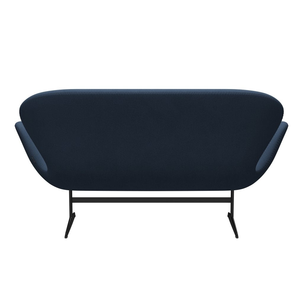 [product_category]-Fritz Hansen Swan Sofa 2 Seater, Black Lacquered/Comfort Dark Grey (09074)-Fritz Hansen-3321-C09074-BLLA-FRI-4