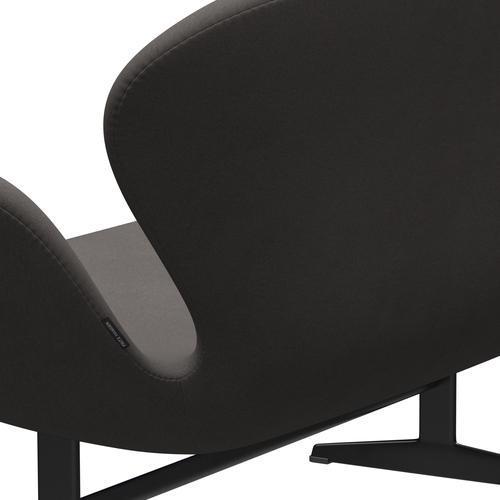 [product_category]-Fritz Hansen Swan Sofa 2 Seater, Black Lacquered/Comfort Dark Grey (60008)-Fritz Hansen-3321-C60008-BLLA-FRI-5