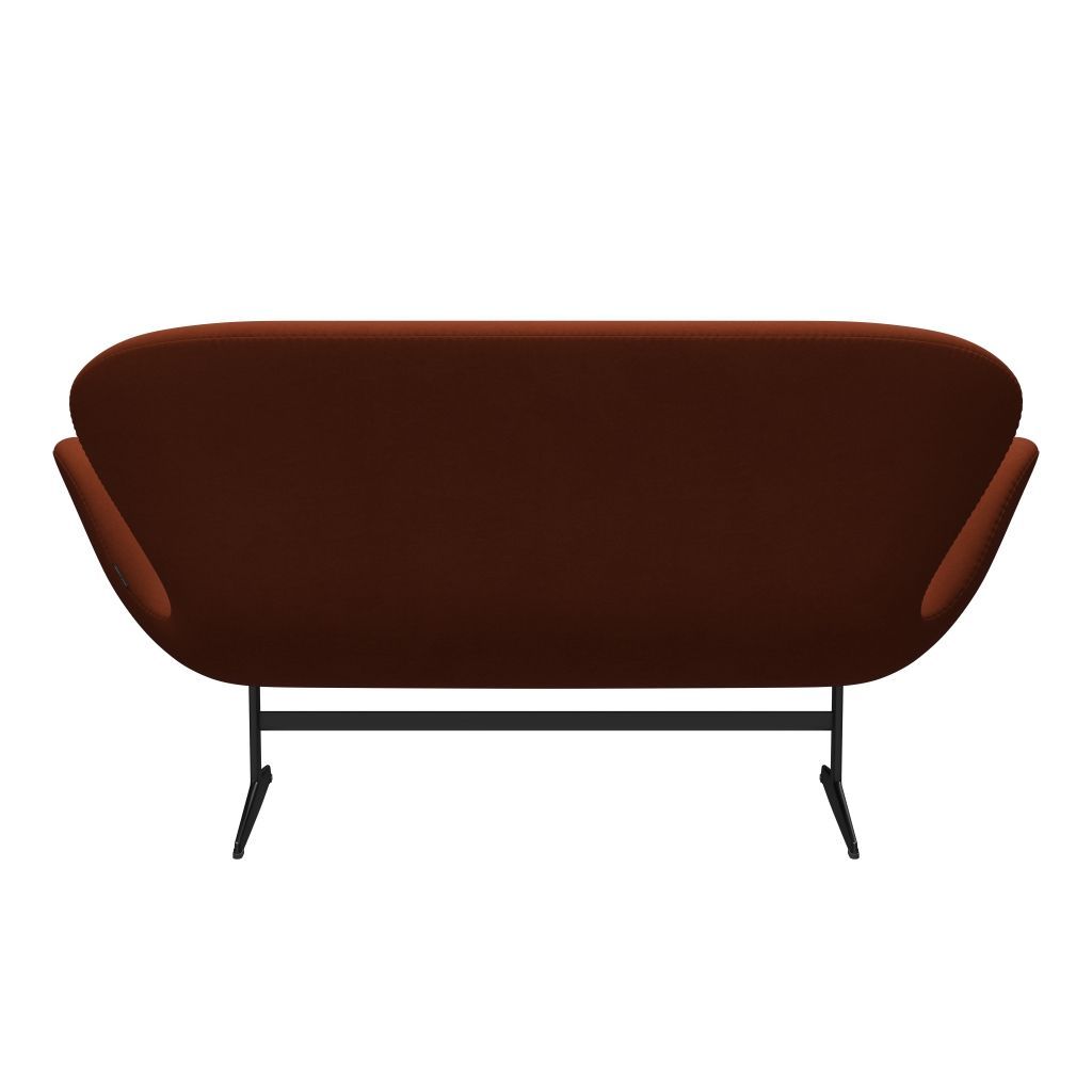 [product_category]-Fritz Hansen Swan Sofa 2 Seater, Black Lacquered/Comfort Dark Red (61018)-Fritz Hansen-3321-C61018-BLLA-FRI-4