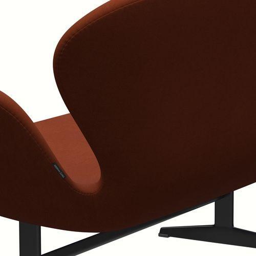 [product_category]-Fritz Hansen Swan Sofa 2 Seater, Black Lacquered/Comfort Dark Red (61018)-Fritz Hansen-3321-C61018-BLLA-FRI-7