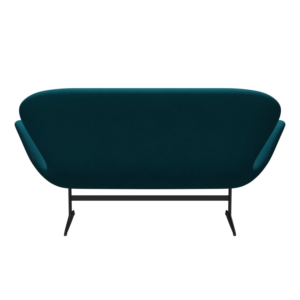 [product_category]-Fritz Hansen Swan Sofa 2 Seater, Black Lacquered/Comfort Green/Blue-Fritz Hansen-3321-C08422-BLLA-FRI-4
