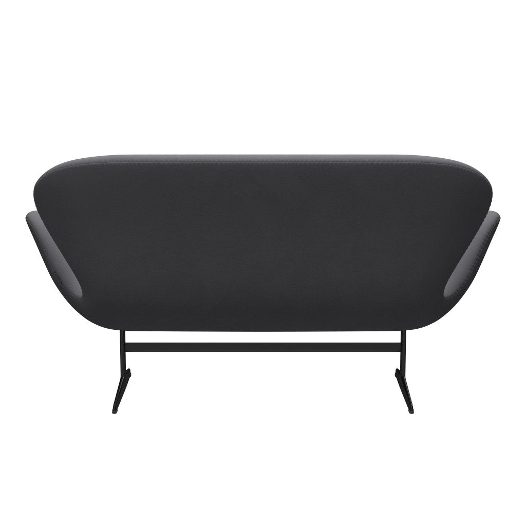[product_category]-Fritz Hansen Swan Sofa 2 Seater, Black Lacquered/Comfort Grey (01012)-Fritz Hansen-3321-C01012-BLLA-FRI-4