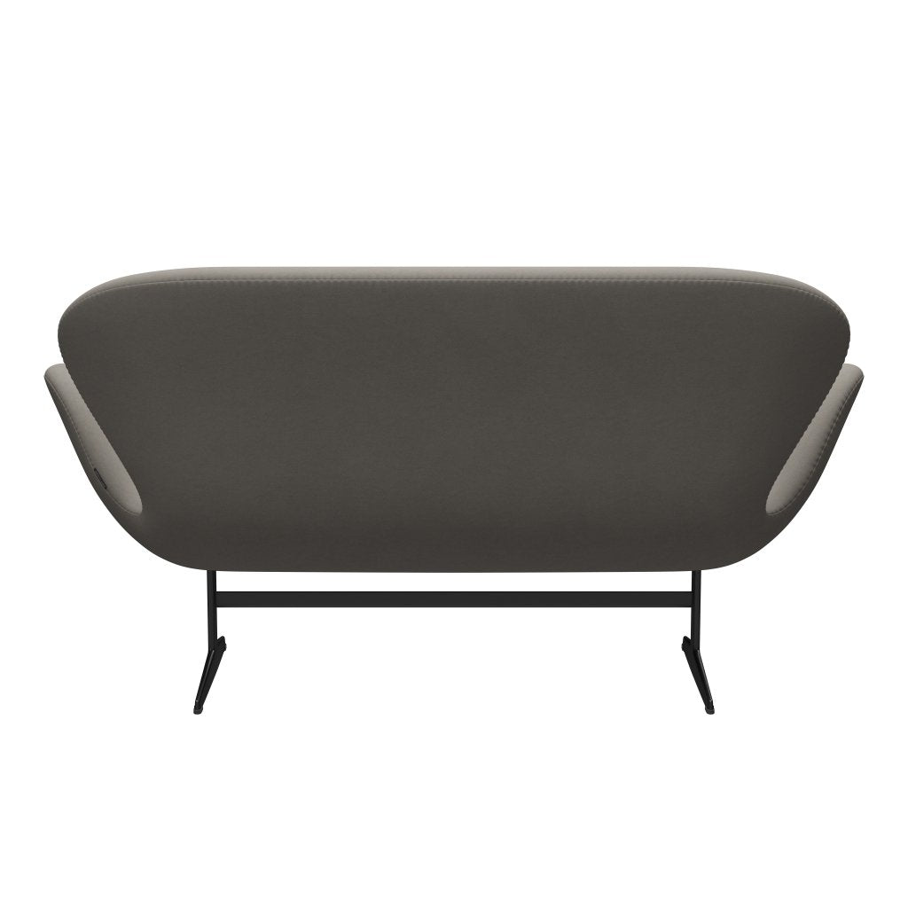 [product_category]-Fritz Hansen Swan Sofa 2 Seater, Black Lacquered/Comfort Grey (60003)-Fritz Hansen-3321-C60003-BLLA-FRI-4