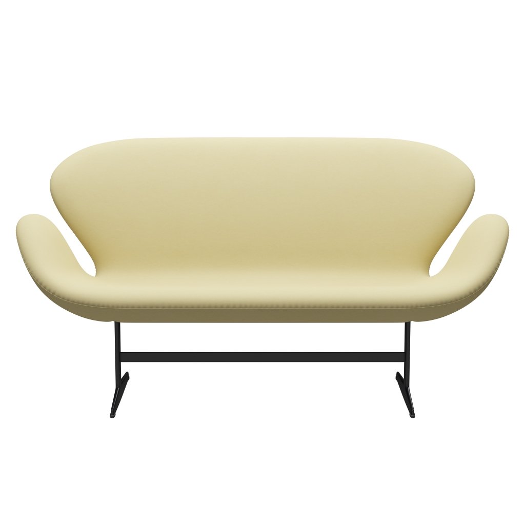 [product_category]-Fritz Hansen Swan Sofa 2 Seater, Black Lacquered/Comfort Grey (68008)-Fritz Hansen-3321-C68008-BLLA-FRI-1