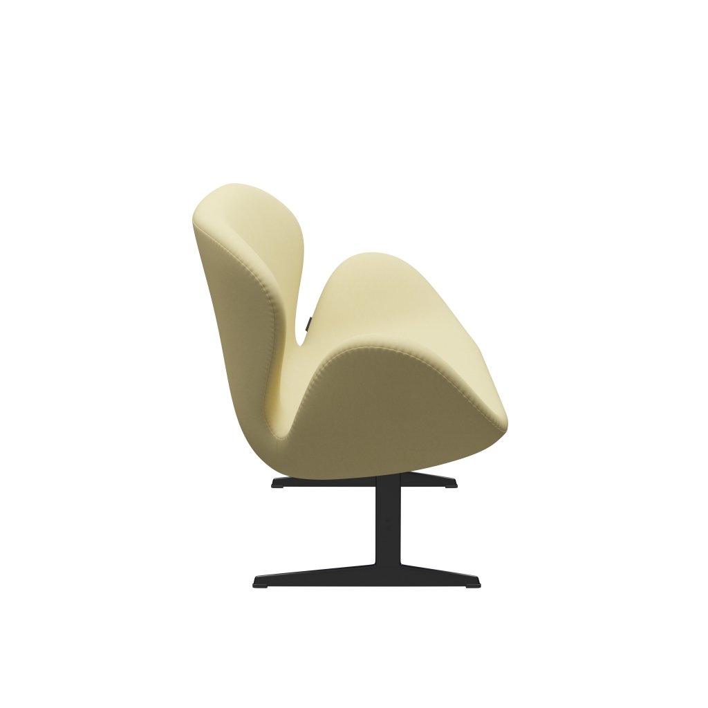 [product_category]-Fritz Hansen Swan Sofa 2 Seater, Black Lacquered/Comfort Grey (68008)-Fritz Hansen-3321-C68008-BLLA-FRI-3