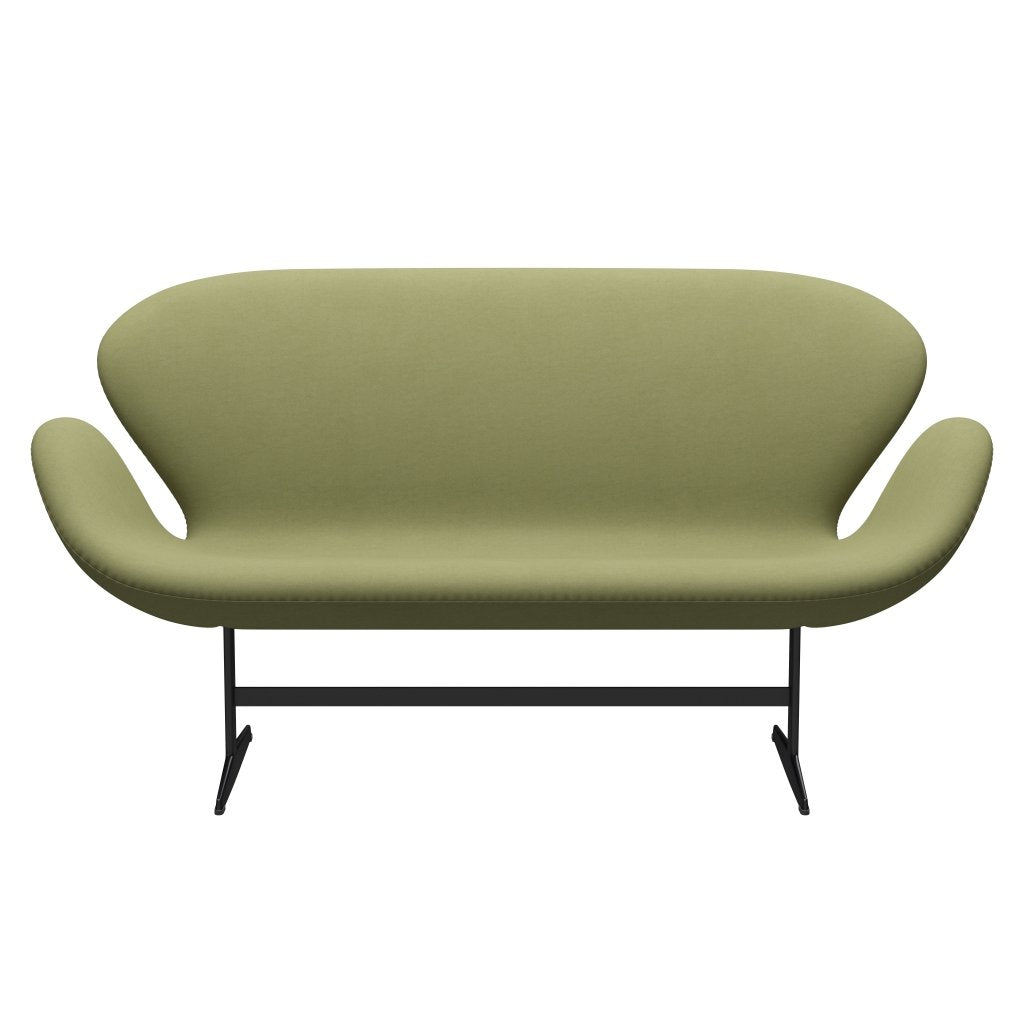 [product_category]-Fritz Hansen Swan Sofa 2 Seater, Black Lacquered/Comfort Grey (68009)-Fritz Hansen-3321-C68009-BLLA-FRI-1