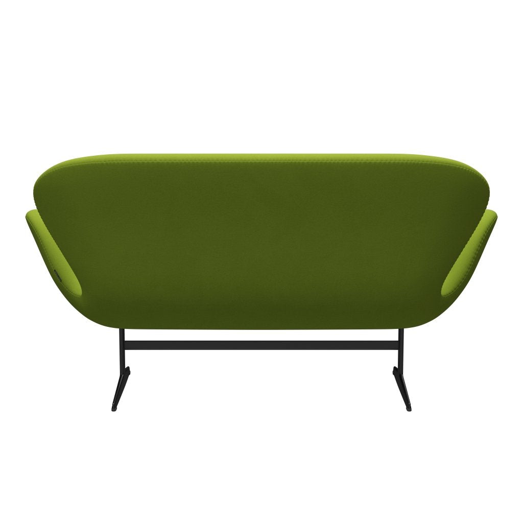 [product_category]-Fritz Hansen Swan Sofa 2 Seater, Black Lacquered/Comfort Light Green (68000)-Fritz Hansen-3321-C68000-BLLA-FRI-4