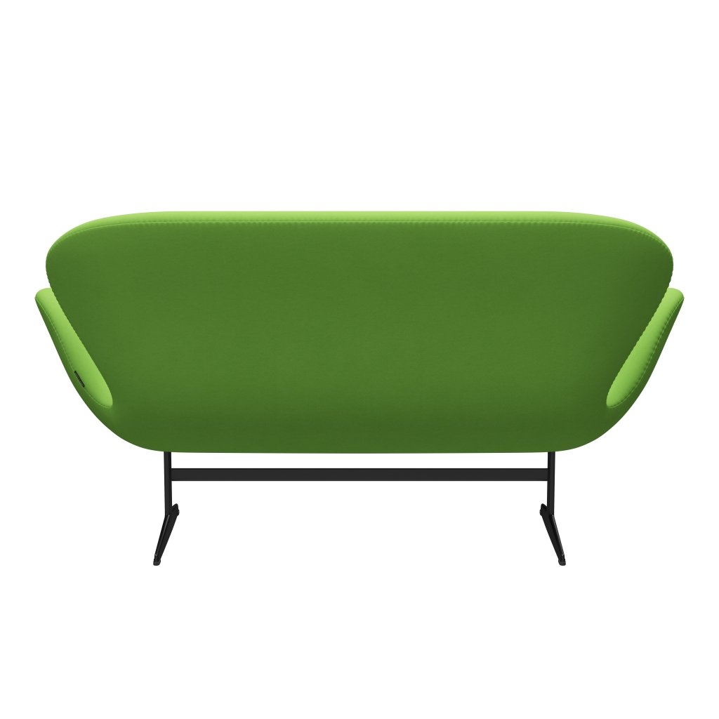 [product_category]-Fritz Hansen Swan Sofa 2 Seater, Black Lacquered/Comfort Light Green (68010)-Fritz Hansen-3321-C68010-BLLA-FRI-4
