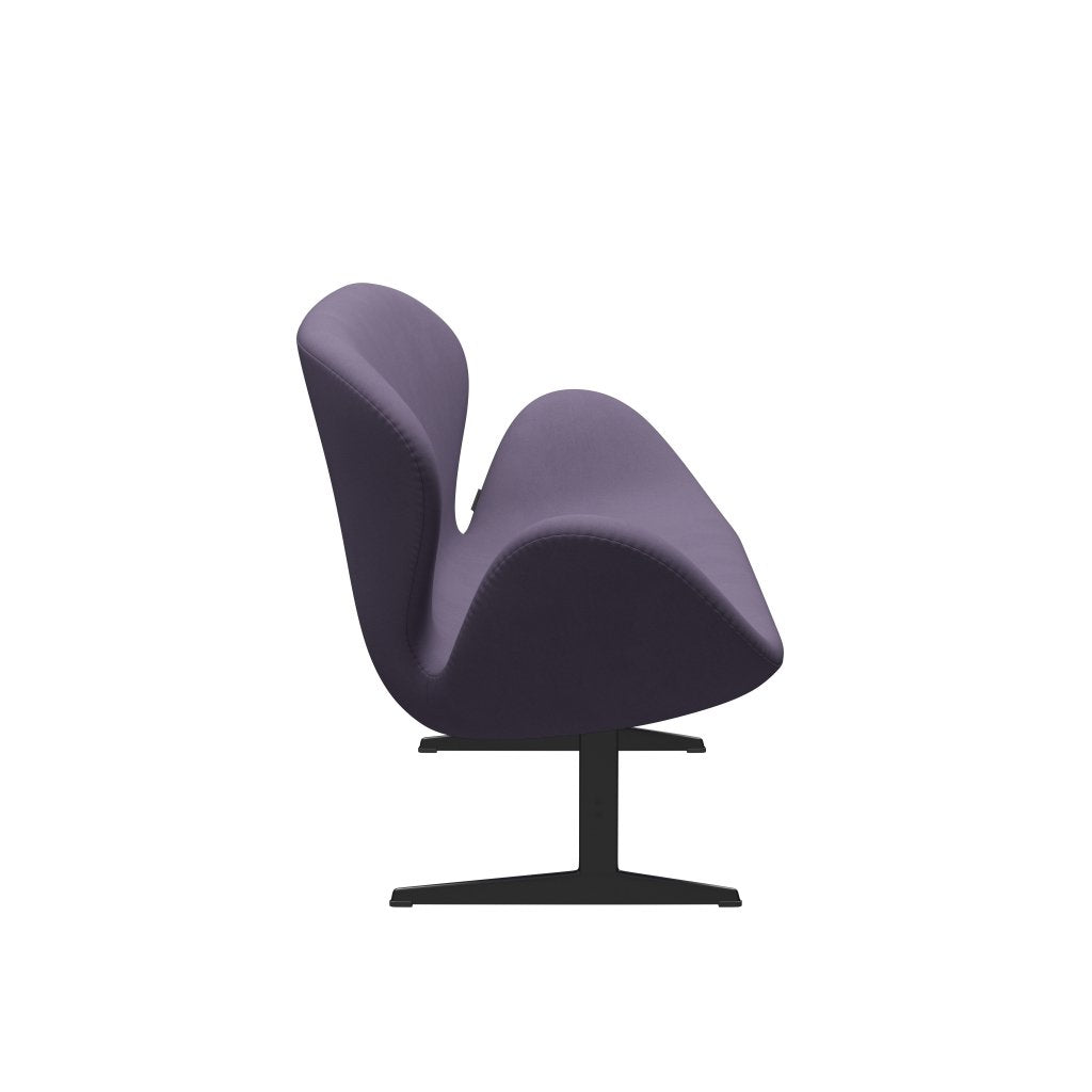 [product_category]-Fritz Hansen Swan Sofa 2 Seater, Black Lacquered/Comfort Violet-Fritz Hansen-3321-C65012-BLLA-FRI-3