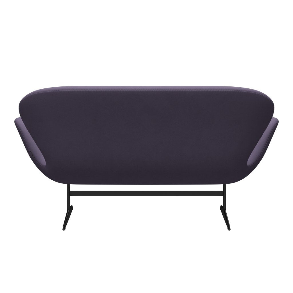 [product_category]-Fritz Hansen Swan Sofa 2 Seater, Black Lacquered/Comfort Violet-Fritz Hansen-3321-C65012-BLLA-FRI-4