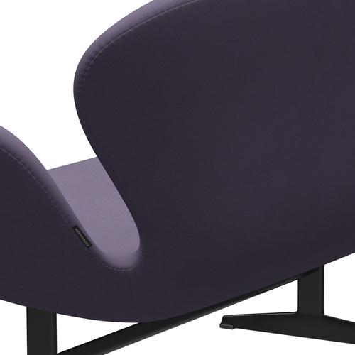 [product_category]-Fritz Hansen Swan Sofa 2 Seater, Black Lacquered/Comfort Violet-Fritz Hansen-3321-C65012-BLLA-FRI-5