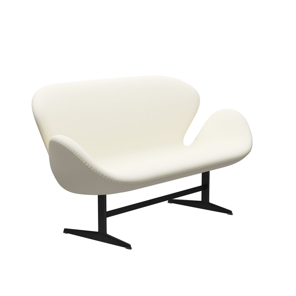 [product_category]-Fritz Hansen Swan Sofa 2 Seater, Black Lacquered/Comfort White-Fritz Hansen-3321-C60005-BLLA-FRI-2
