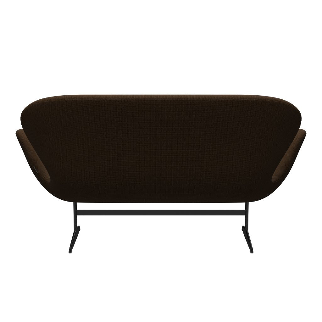 [product_category]-Fritz Hansen Swan Sofa 2 Seater, Black Lacquered/Diablo Chestnut-Fritz Hansen-3321-DIA400-BLLA-FRI-4