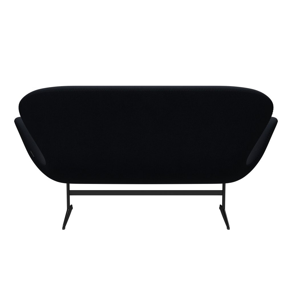[product_category]-Fritz Hansen Swan Sofa 2 Seater, Black Lacquered/Diablo Dark Blue-Fritz Hansen-3321-DIA800-BLLA-FRI-4