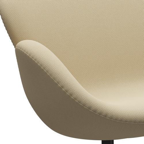 [product_category]-Fritz Hansen Swan Sofa 2 Seater, Black Lacquered/Diablo Ivory-Fritz Hansen-3321-DIA200-BLLA-FRI-7