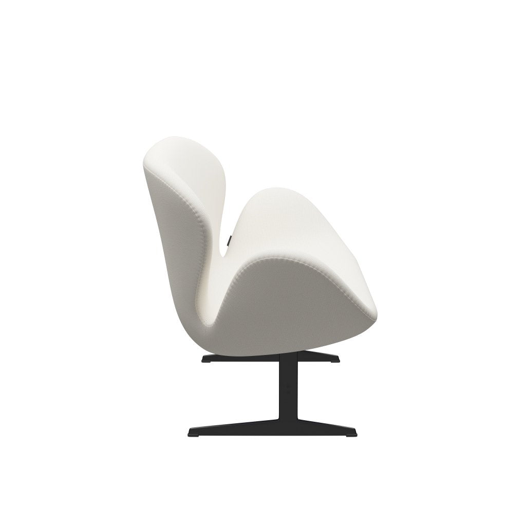 [product_category]-Fritz Hansen Swan Sofa 2 Seater, Black Lacquered/Diablo Snow-Fritz Hansen-3321-DIA202-BLLA-FRI-3