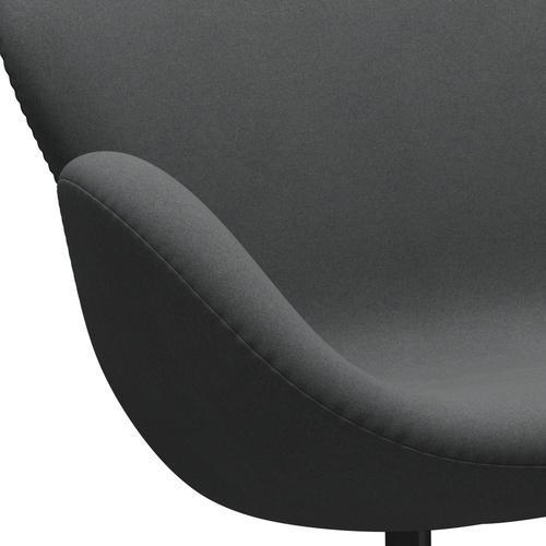 [product_category]-Fritz Hansen Swan Sofa 2 Seater, Black Lacquered/Divina Dark Grey-Fritz Hansen-3321-DIV173-BLLA-FRI-7