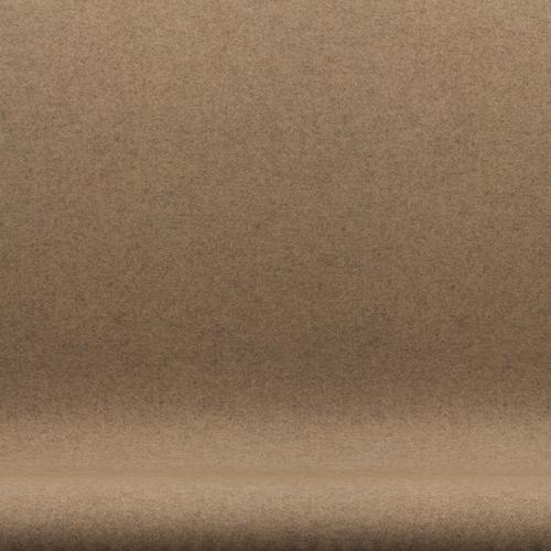 [product_category]-Fritz Hansen Swan Sofa 2 Seater, Black Lacquered/Divina Md Café Latte-Fritz Hansen-3321-DMD453-BLLA-FRI-6