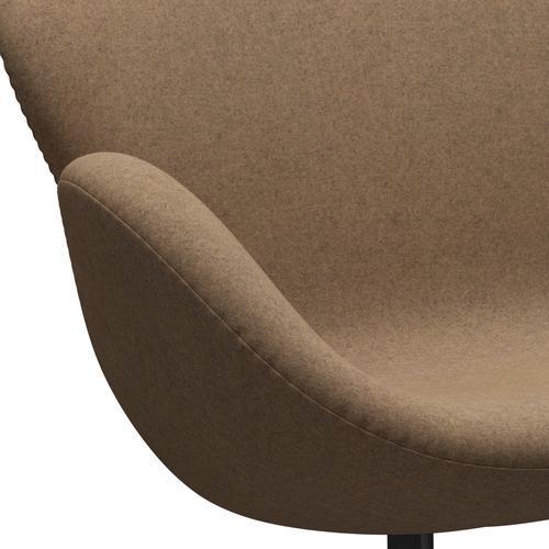 [product_category]-Fritz Hansen Swan Sofa 2 Seater, Black Lacquered/Divina Md Café Latte-Fritz Hansen-3321-DMD453-BLLA-FRI-7