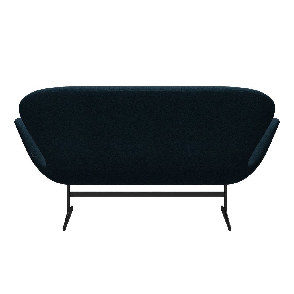 [product_category]-Fritz Hansen Swan Sofa 2 Seater, Black Lacquered/Divina Md Petrol Dark-Fritz Hansen-3321-DMD873-BLLA-FRI-4