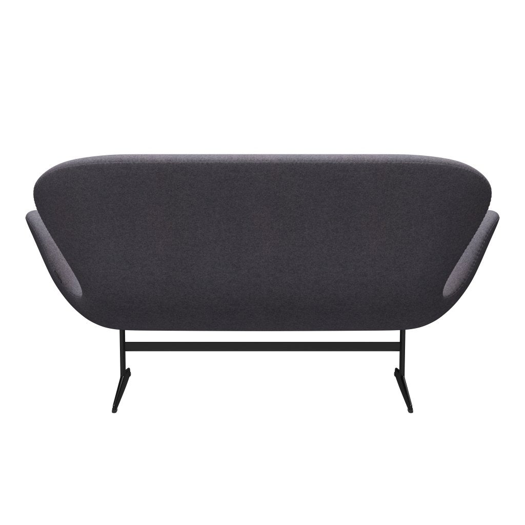 [product_category]-Fritz Hansen Swan Sofa 2 Seater, Black Lacquered/Divina Md Soft Blue Grey-Fritz Hansen-3321-DMD733-BLLA-FRI-4