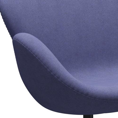 [product_category]-Fritz Hansen Swan Sofa 2 Seater, Black Lacquered/Divina Melange Violet Light-Fritz Hansen-3321-DIM647-BLLA-FRI-7