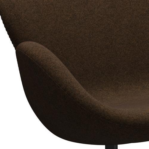[product_category]-Fritz Hansen Swan Sofa 2 Seater, Black Lacquered/Divina Melange Warm Brown-Fritz Hansen-3321-DIM367-BLLA-FRI-7