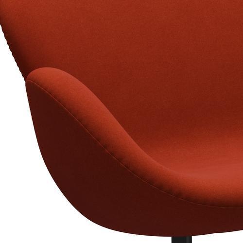 [product_category]-Fritz Hansen Swan Sofa 2 Seater, Black Lacquered/Divina Terracotta-Fritz Hansen-3321-DIV552-BLLA-FRI-7