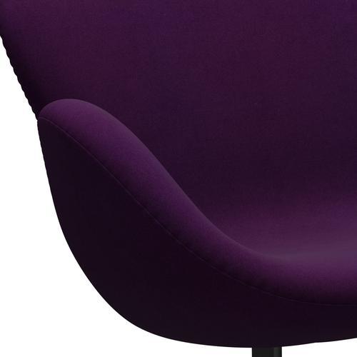 [product_category]-Fritz Hansen Swan Sofa 2 Seater, Black Lacquered/Divina Violet (696)-Fritz Hansen-3321-DIV696-BLLA-FRI-7
